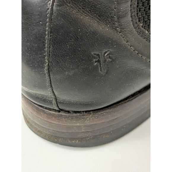 Frye Sawyer Chelsea 80820 Mens Black Leather Slip On Chelsea Boots Size 8 - Picture 5 of 10